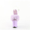 Pleaser FLAMINGO-808FUR Lavender Fur High Heels Pole Shoes