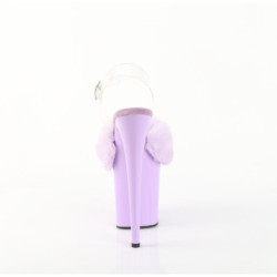 Pleaser FLAMINGO-808FUR Lavender Fur High Heels Pole Shoes