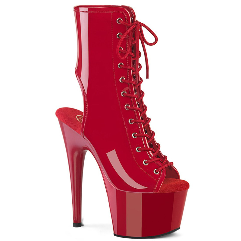 Pleaser ADORE-1016 Red Patent High Heeled Ankle Boots Pleaser ADORE-1016 Red Patent High Heeled Ankle Boots