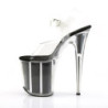Pleaser FLAMINGO-808G Black Glitter High Heels Pole Shoes