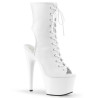Pleaser ADORE-1016 White Vegan Leather Ankle Boots