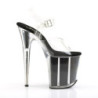 Pleaser FLAMINGO-808G Black Glitter High Heels Pole Shoes