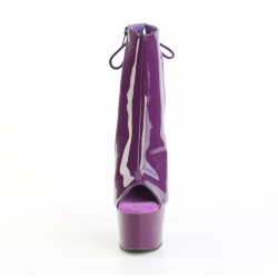 Pleaser ADORE-1018 Purple Patent Ankle High Boots Women