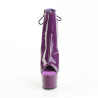 Pleaser ADORE-1018 Purple Patent Ankle High Boots Women