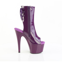 Pleaser ADORE-1018 Purple Patent Ankle High Boots Women
