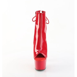 Pleaser ADORE-1018 Red Patent High Heeled Ankle Boots