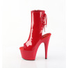 Pleaser ADORE-1018 Red Patent High Heeled Ankle Boots