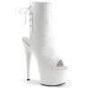 Pleaser ADORE-1018 White Vegan Leather Ankle Boots