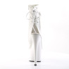 Pleaser ADORE-1018 White Vegan Leather Ankle Boots