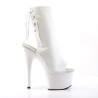 Pleaser ADORE-1018 White Vegan Leather Ankle Boots