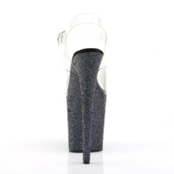 Pleaser FLAMINGO-808LG Black Exotic High Heels Pole Shoes
