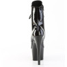 Pleaser ADORE-1020BLG Black Patent Blue Glitter Boots