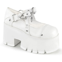 Demonia ASHES-33 White Vegan Leather Sale Women