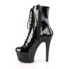 Pleaser ASPIRE-1020 Black Patent Ankle High Boots Women