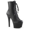 Pleaser ASPIRE-1020 Black Vegan Leather Ankle Boots