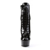 Pleaser DELIGHT-1020 Black Patent Women's Ankle Boots