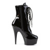 Pleaser DELIGHT-1020 Black Patent Women's Ankle Boots