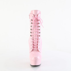 Pleaser DELIGHT-1020 Rose Patent Ankle High Boots Women