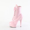 Pleaser DELIGHT-1020 Rose Patent Ankle High Boots Women