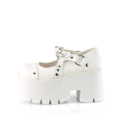Demonia ASHES-33 White Vegan Leather Sale Women