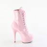 Pleaser DELIGHT-1020 Rose Patent Ankle High Boots Women