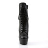 Pleaser DELIGHT-1020 Black Vegan Leather Ankle Boots
