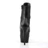 Pleaser DELIGHT-1020 Black Vegan Leather Ankle Boots