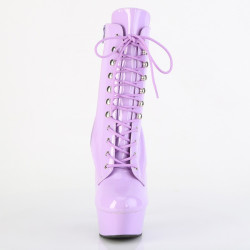 Pleaser DELIGHT-1020 Lavender Patent Heeled Ankle Boots