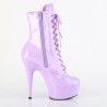 Pleaser DELIGHT-1020 Lavender Patent Heeled Ankle Boots