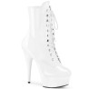 Pleaser DELIGHT-1020 White Patent Women's Ankle Boots