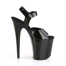Pleaser FLAMINGO-808N Black Jelly Like Pole Dance Heels