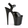 Pleaser FLAMINGO-808N Black Jelly Like Pole Dance Heels