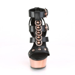 Pleaser DELIGHT-658 Rose Gold High Heeled Women Sandals