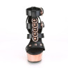 Pleaser DELIGHT-658 Rose Gold High Heeled Women Sandals