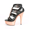Pleaser DELIGHT-658 Rose Gold High Heeled Women Sandals