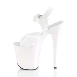 Pleaser FLAMINGO-808N White Jelly Like Pole Dance Heels