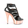 Pleaser DELIGHT-658 Rose Gold High Heeled Women Sandals