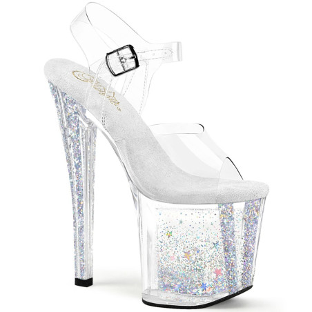 Pleaser ENCHANT-708-04 Floating Glitter Platform High Heel