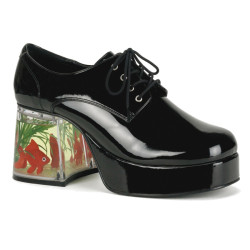 Funtasma PIMP-02 Black Patent 70s Disco Shoes Men