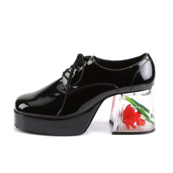 Funtasma PIMP-02 Black Patent 70s Disco Shoes Men