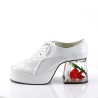 Funtasma PIMP-02 White Patent 70s Disco Shoes Men