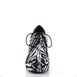 Funtasma PIMP-02 Zebra Fur 70s Disco Shoes Men