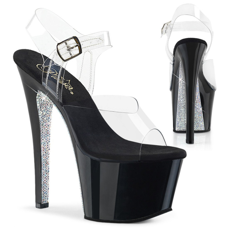 Pleaser SKY-308CRS Silver Strass Heeled Pole Dance Shoes