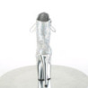 Pleaser ADORE-1020SQ-02 Silver Hologram Sequins Chrome