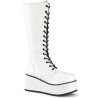 Demonia TRASHVILLE-502 White Vegan Platform Men Boots
