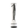 Demonia TRASHVILLE-502 White Vegan Platform Men Boots