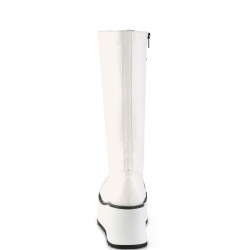 Demonia TRASHVILLE-502 White Vegan Platform Men Boots