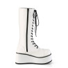Demonia TRASHVILLE-502 White Vegan Platform Men Boots