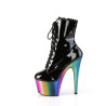 Pleaser ADORE-1020RC Black Patent Rainbow Chrome Sale