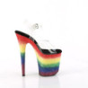 Pleaser FLAMINGO-808RG-04 Transparent Rainbow Glitter